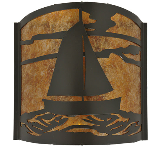 12"W Sailboat Wall Sconce