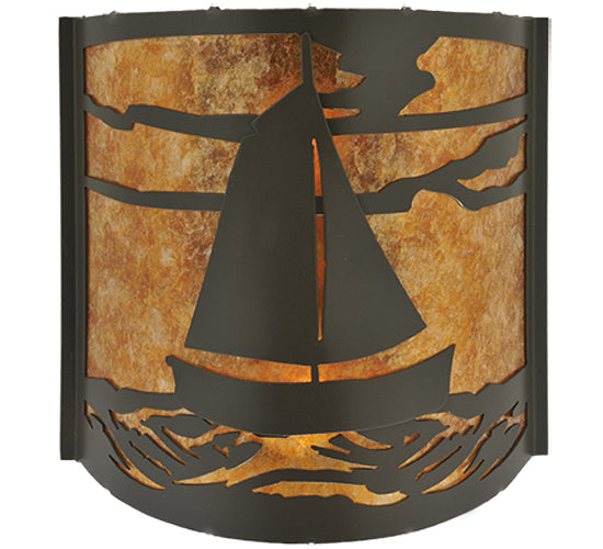 12"W Sailboat Wall Sconce