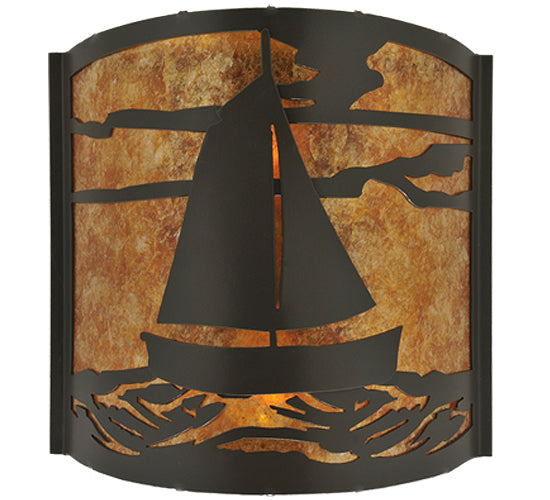 12"W Sailboat Wall Sconce