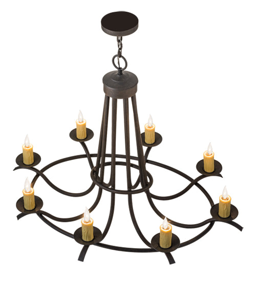 48"L Octavia 8 Lt Oblong Chandelier