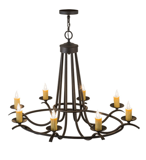 48"L Octavia 8 Lt Oblong Chandelier