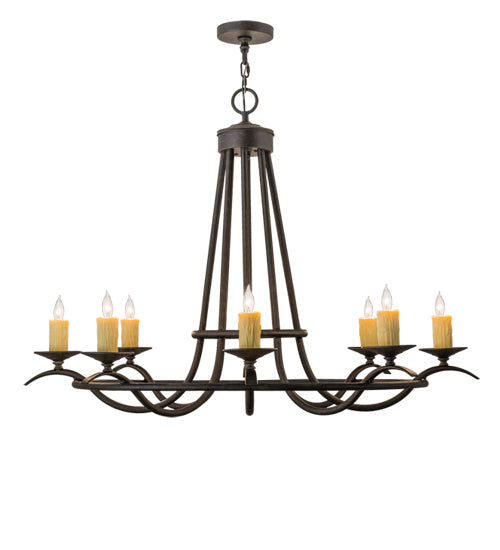 48"L Octavia 8 Lt Oblong Chandelier