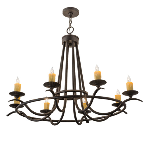 48"L Octavia 8 Lt Oblong Chandelier