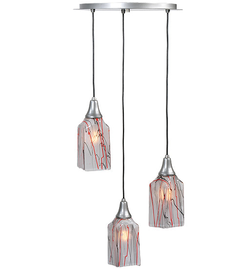 19" Wide Metro Fusion 3 Light Cascading Pendant