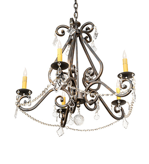 26" Wide Adrianna 5 Light Chandelier