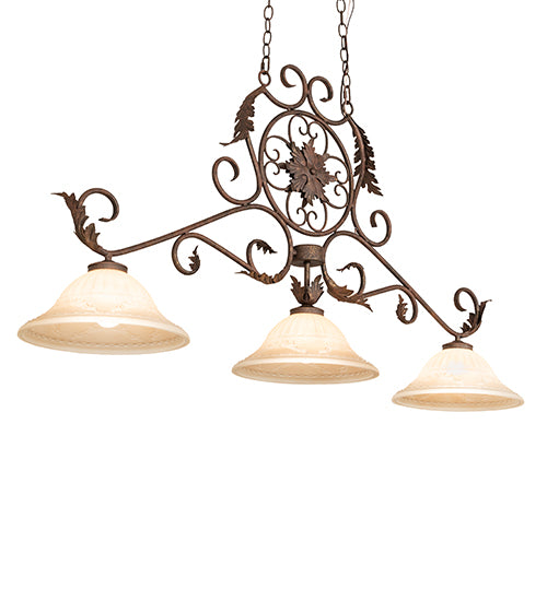 54" Long Christabel 3 Light Oblong Pendant