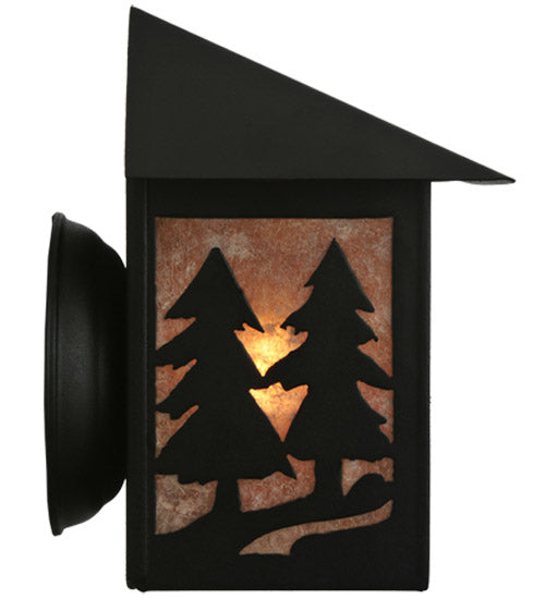 7" Wide Twin Spruce Trees Wall Sconce