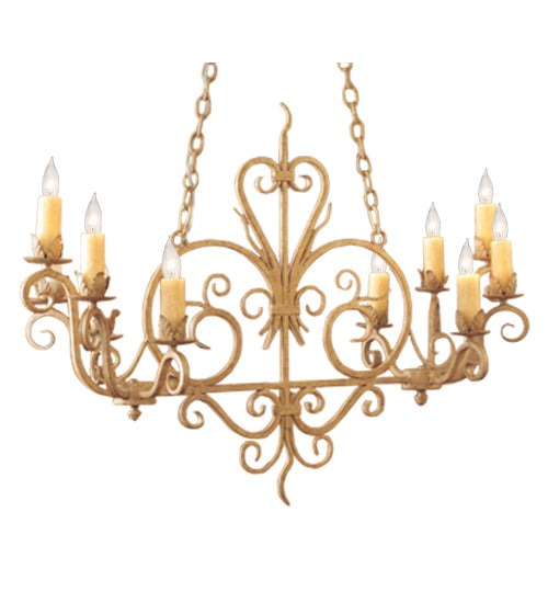 42" Long Kimberly 10 Light Chandelier