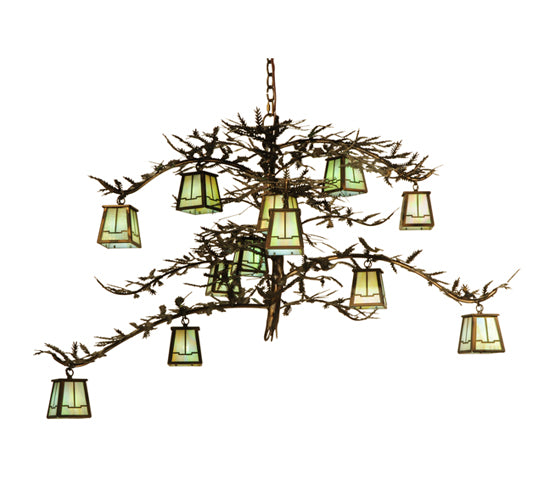 50" Wide Pine Branch Valley View 12 Light Chandelier