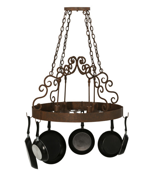 34" Wide Dior 4 Light Pot Rack