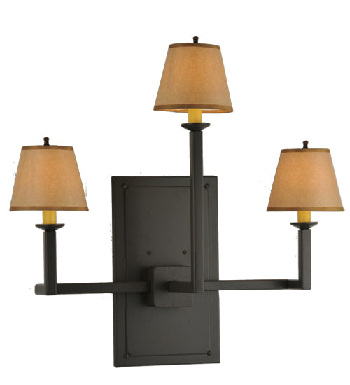 25"W Brach Ring 3 Lt Wall Sconce