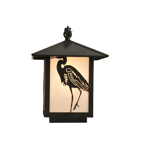 8" Wide Seneca Heron Curved Arm Wall Sconce