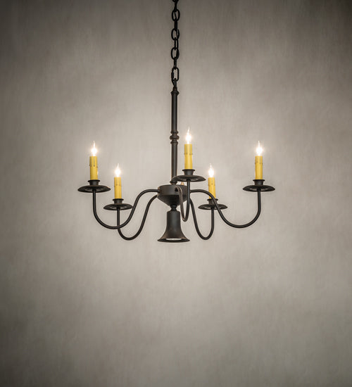 22" Wide Eden 6 Light Chandelier