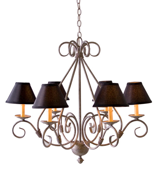 30" Wide Olivia 6 Light Chandelier