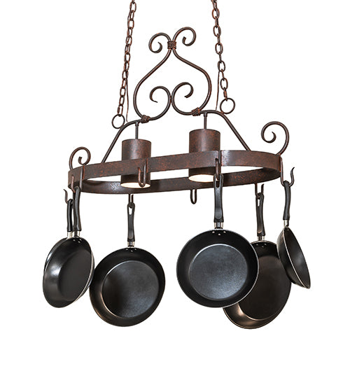 36" Long Argus 2 Light Pot Rack