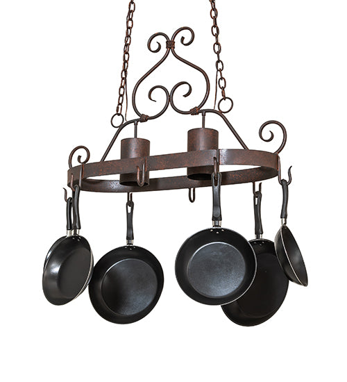 36" Long Argus 2 Light Pot Rack