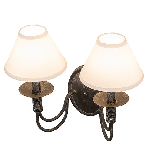 16" Wide Bell 2 Light Wall Sconce