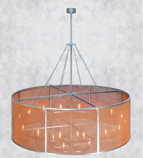 108" Wide Cilindro Rame Chandelier