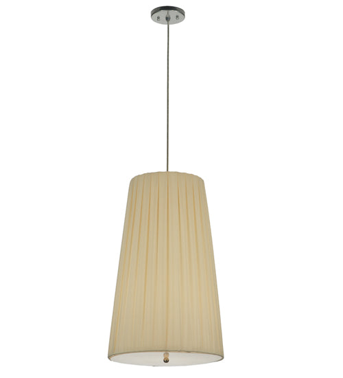 15" Wide Channell Tapered & Pleated Pendant