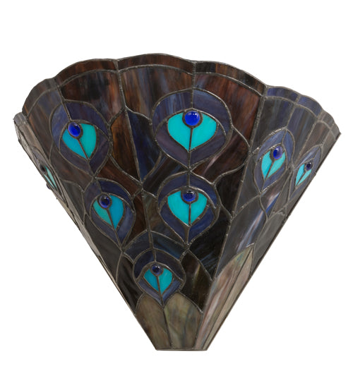 14" Wide Peacock Wall Sconce