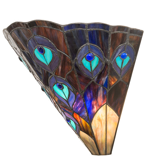 14" Wide Peacock Wall Sconce