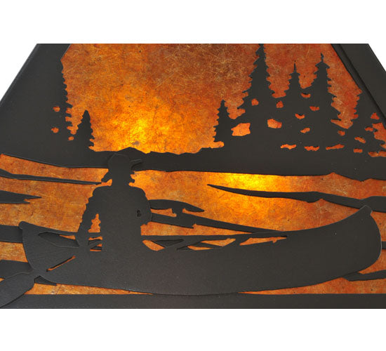 16" Square Canoe At Lake Pendant