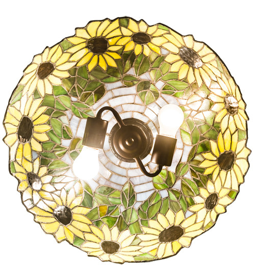 16" Wide Wild Sunflower Pendant