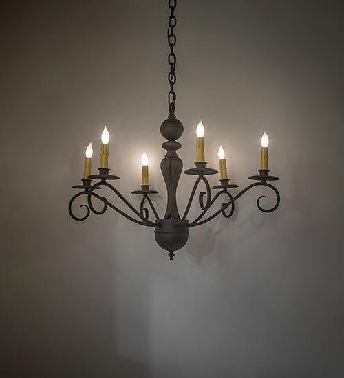 28" Wide Emory 6 Light Chandelier