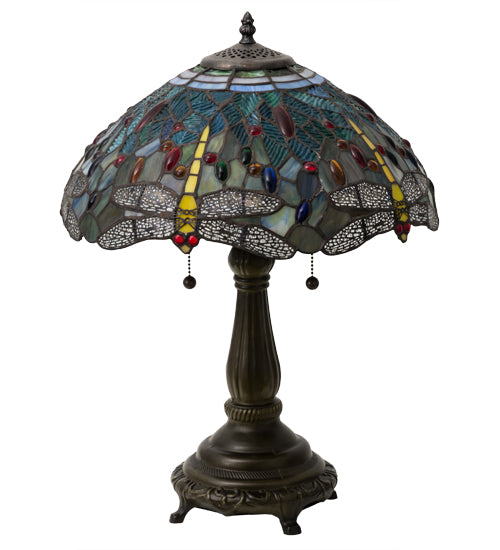 22"H Tiffany Hanginghead Dragonfly Table Lamp