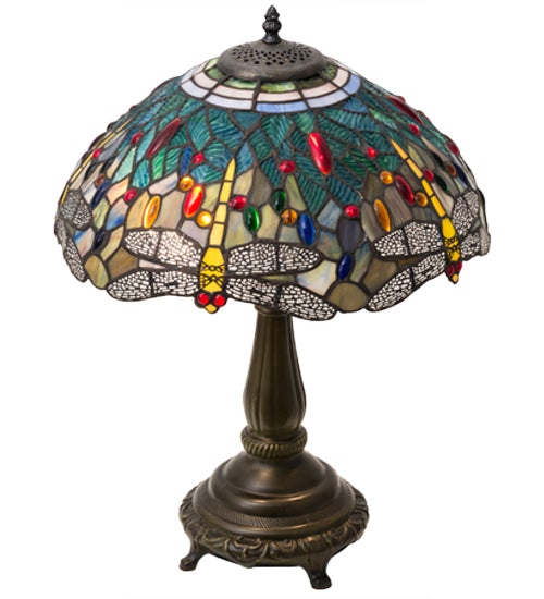 22"H Tiffany Hanginghead Dragonfly Table Lamp