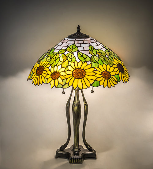 25" High Wild Sunflower Table Lamp