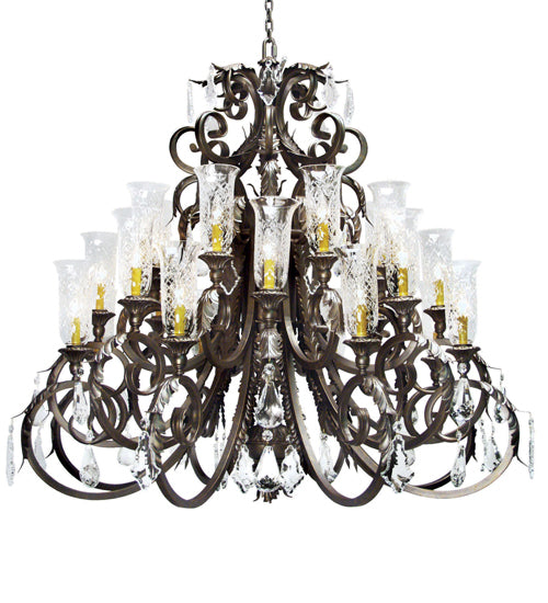 54" Wide Serratina Crystal Chandelier