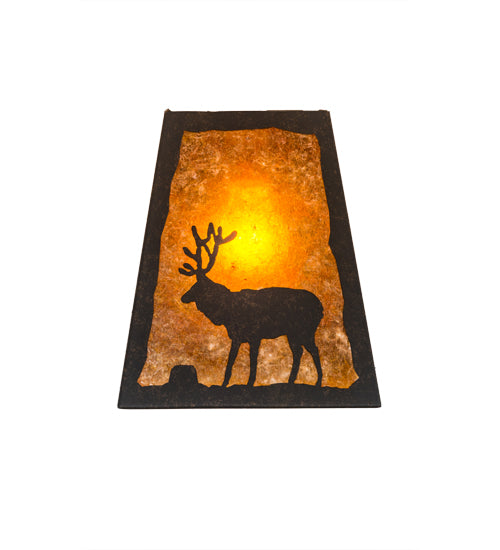 8" Wide Lone Stag Wall Sconce