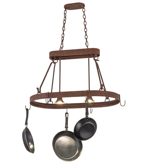 32" Long Harmony 2 Light Pot Rack