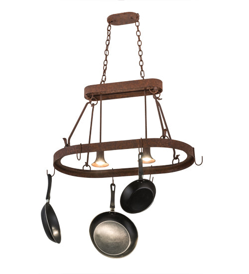 32" Long Harmony 2 Light Pot Rack