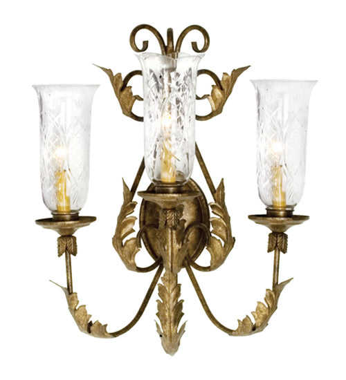 21" Wide French Elegance 3 Light Wall Sconce