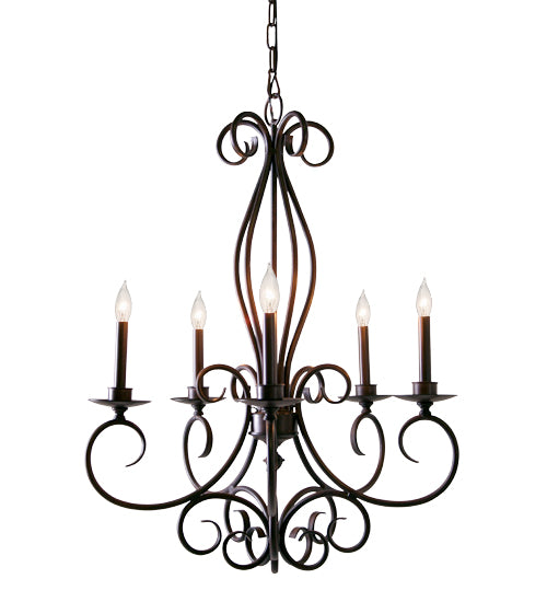 28" Wide Phillipe 5 Light Chandelier