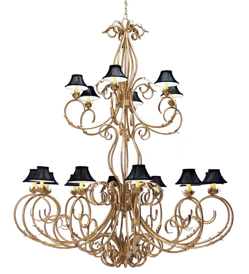 84" Wide Alexandria 18 Light Two Tier Chandelier