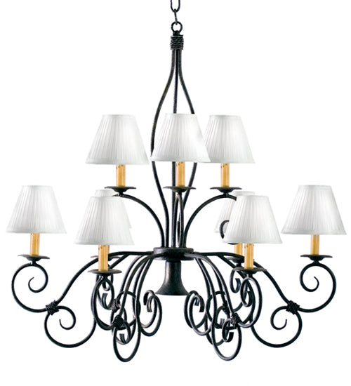 26" Wide Grace 10 Light Two Tier Chandelier