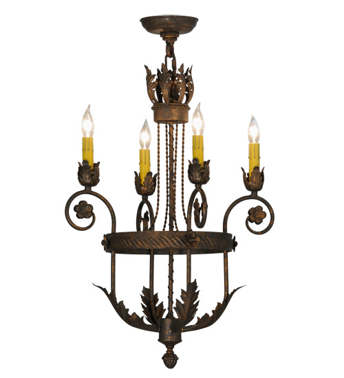 18"W Antonia 4 Lt Chandelier