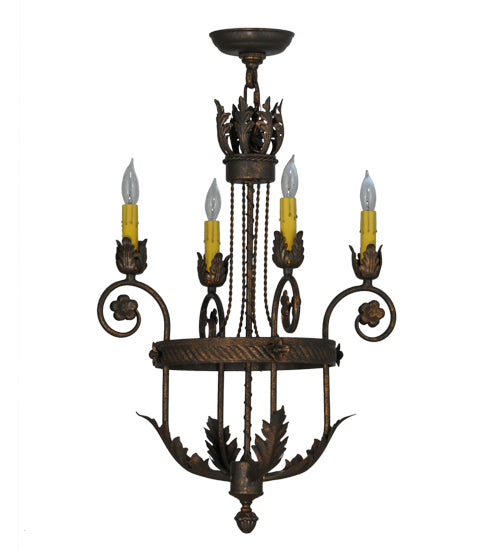 18"W Antonia 4 Lt Chandelier