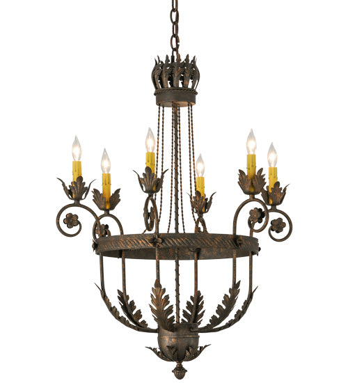 26"W Antonia 6 Lt Chandelier