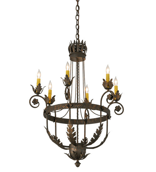 26"W Antonia 6 Lt Chandelier