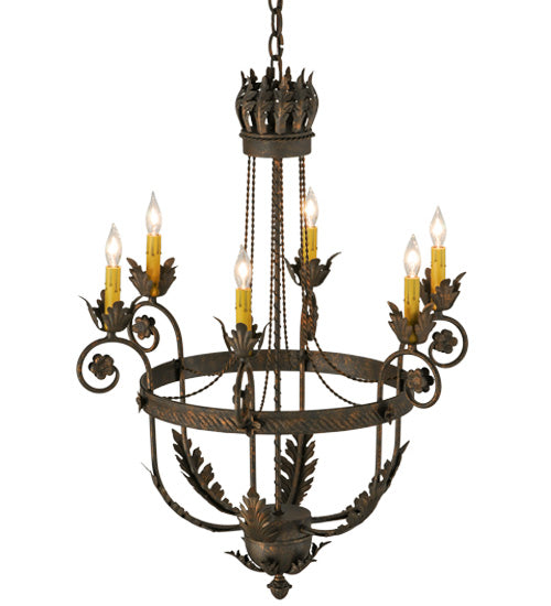 26"W Antonia 6 Lt Chandelier