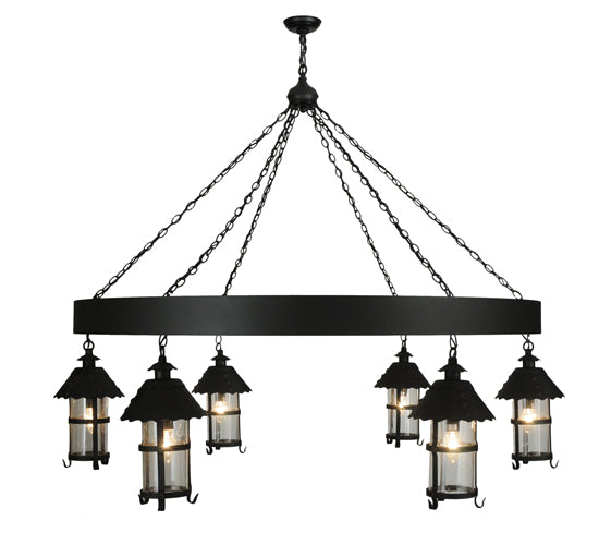 66"W Rutland 6 Lantern Chandelier