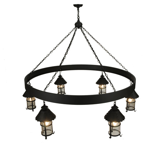 66"W Rutland 6 Lantern Chandelier