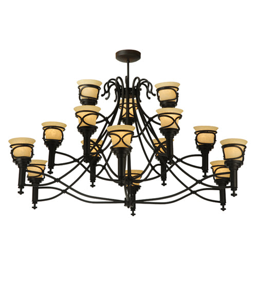 58" Wide Aspen 15 Light Chandelier