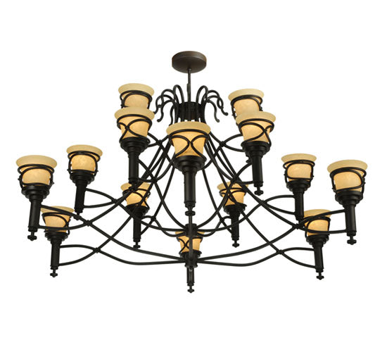 58" Wide Aspen 15 Light Chandelier