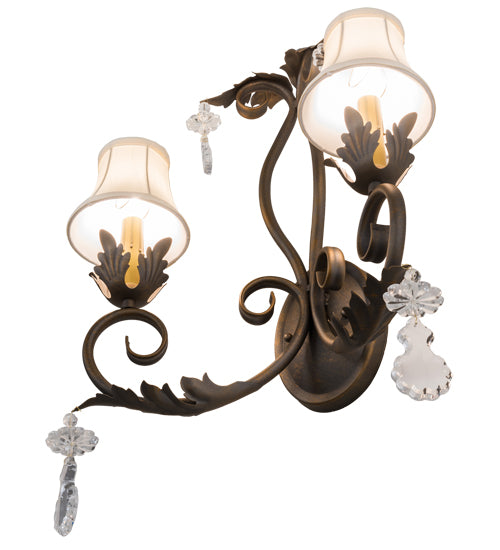 16" Wide Felicia 2 Light Wall Sconce