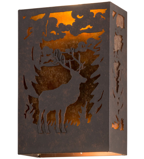 10"W Deer Wall Sconce